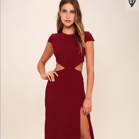 red backless maxi dress